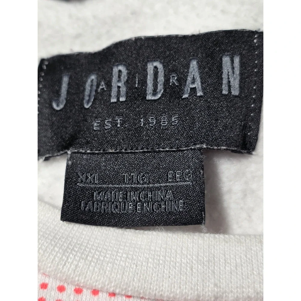 AIR JORDAN BQ1383- 100 Sz XL LEGACY‎ TINKER FLEECE CREW LIGHT CONCORD B11